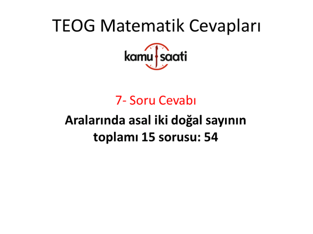 TEOG 1. Dönem Matematik Cevapları