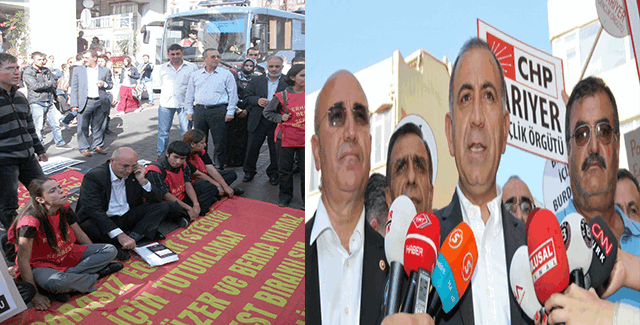 Terörist Berna Yılmaz'ın serbest kalması için CHP'li vekiller eylem yapmış