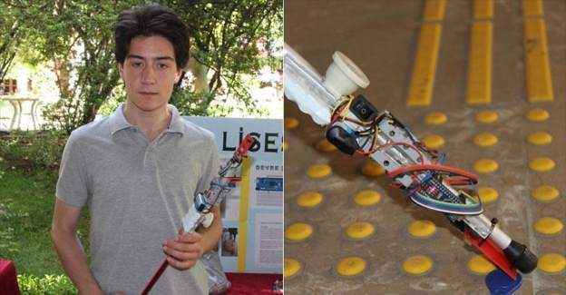 Lise öğrencisi görme engelliler için “akıllı değnek“ tasarladı