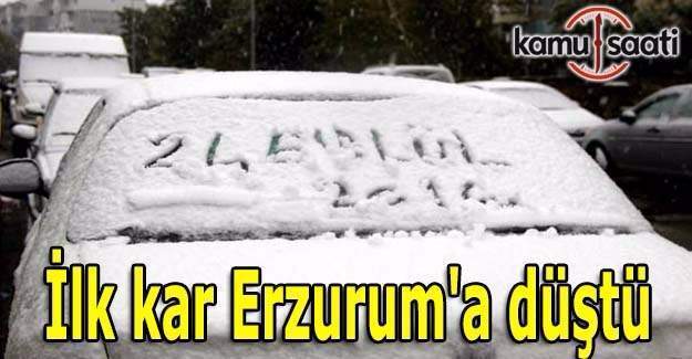 İlk kar Erzurum'a düştü