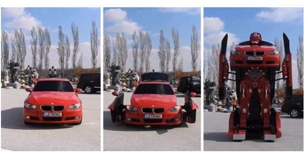 Türk mühendisler BMW'yi Transformers'a çevirdi.