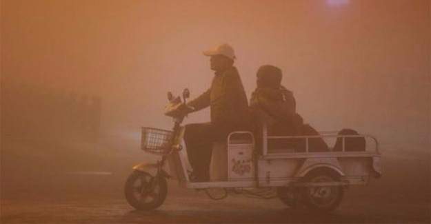 Çin hava kirliğinde sarı alarma geçti