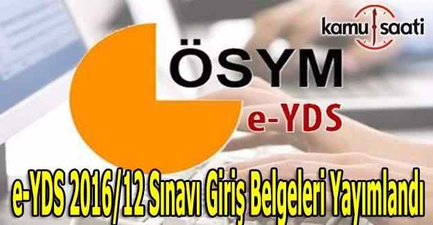 e-YDS Sınava Giriş Belgesi yayımlandı