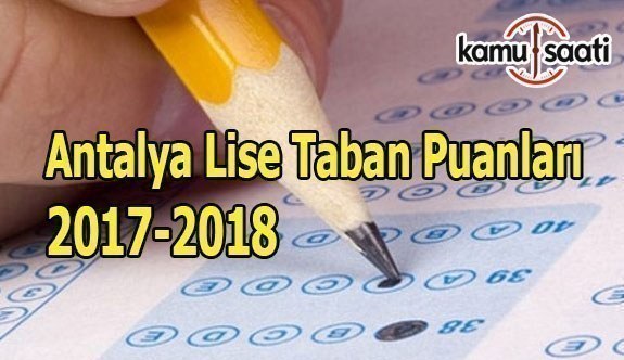 TEOG Antalya Lise Taban Puanları 2017-2018