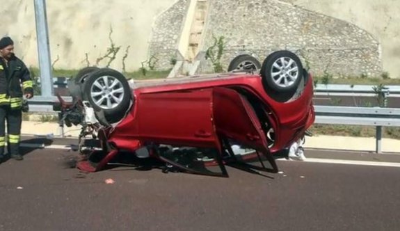 Otobanda trafik kazası: 1 ölü, 4 yaralı