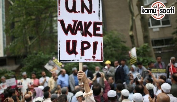 New York'ta Arakan protestosu