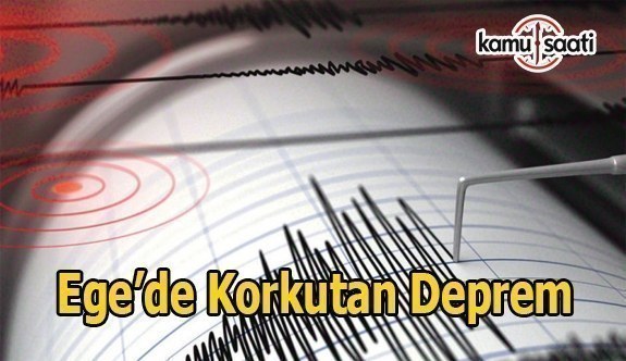 Ege'de 4,3 büyüklüğünde deprem