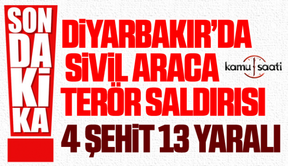 Diyarbakır'da Terör Örgütü Pkk Sivil Araca Bombalı Saldırı Düzenledi