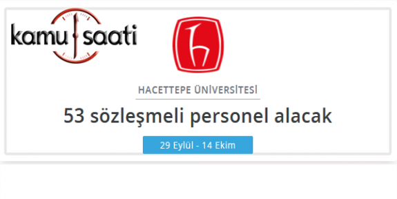 Hacettepe Üniversitesi Personel Alımı