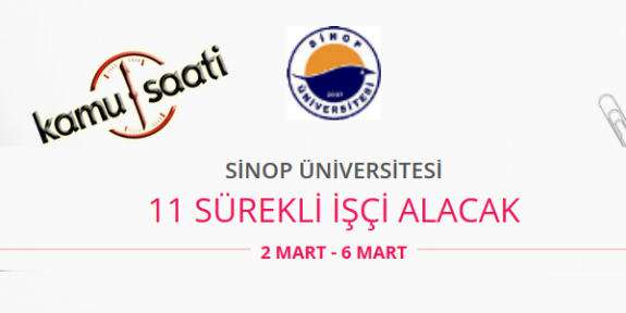 Sinop Üniversitesi 11 Sürekli İşçi Personel Alımı