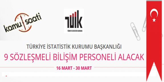 Türkiye İstatistik Kurumu Başkanlığı 9 Sözleşmeli Bilişim Personeli Alımı