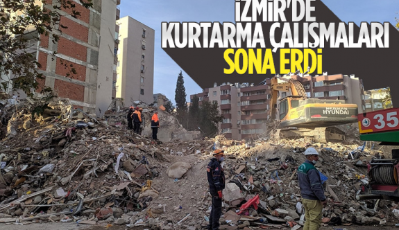 İzmir depreminde arama kurtarma faaliyetleri sona erdi