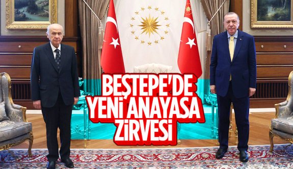 Beştepe'de yeni anayasa hazırlığı Cumhurbaşkanı Erdoğan-Bahçeli görüşmesi