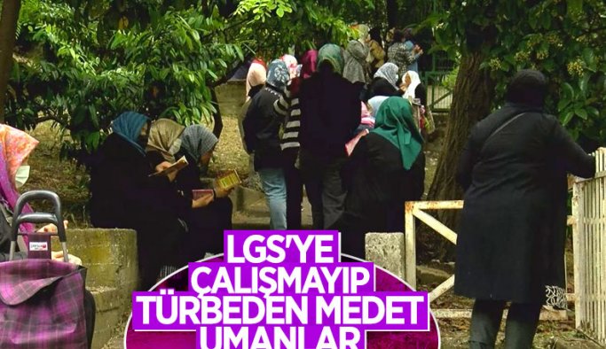 İstanbul'da LGS öncesi Zuhuratbaba Türbesi'ne akın ettiler