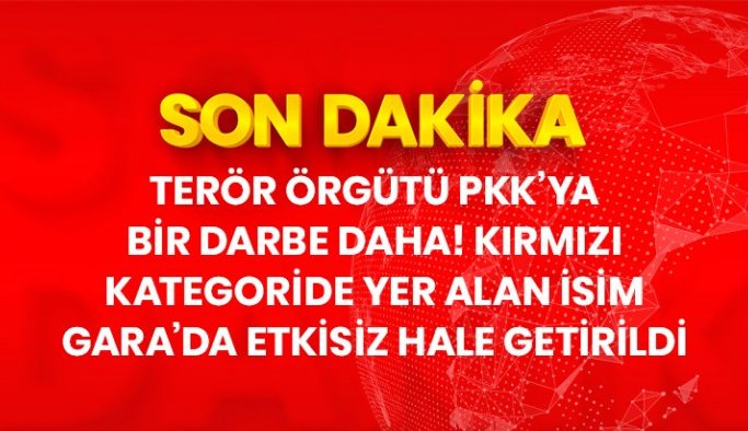 Son Dakika! PKK'nın kırmızı kategoride aranan sözde merkez komite üyesi Nazlı Taşpınar, etkisiz hale getirildi