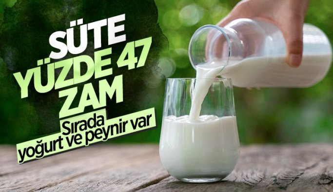 Sütün satış fiyatı 4 lira 70 kuruşa yükseldi