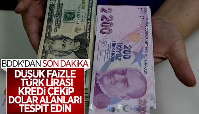 BDDK'dan Türk Lirası kredilerinin amacı dışında kullanımına uyarı