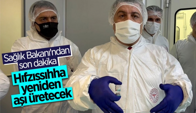 Sağlık Bakanı Fahrettin Koca, inşa edilecek Hıfzıssıhha Türkiye Aşı ve Biyoteknolojik Ürün Araştırma ve Üretim Merkezi'nde yeniden insanlığın hizmetine sunulmak üzere aşı üretileceğini söyledi.