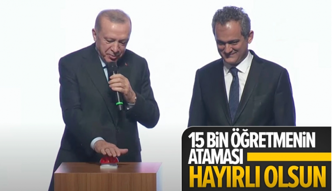 Cumhurbaşkanı Erdoğan'ın, 15 bin öğretmen atama programı konuşması