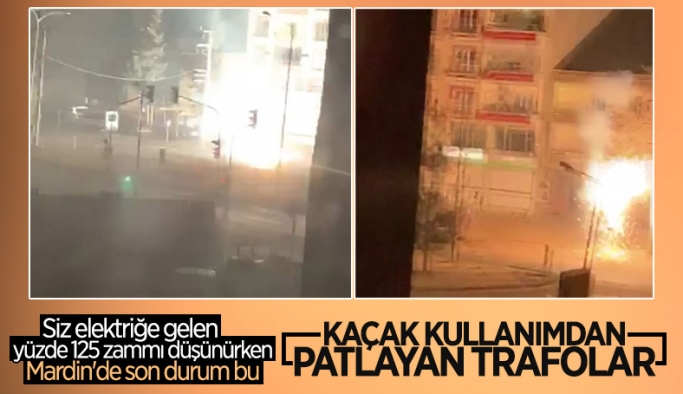 Mardin'de aşırı yüklenmeden elektrik trafoları patladı Kızıltepe ilçesinde aşırı yüklenmeden kaynaklı elektrik hatlarında patlamalar meydana geldi. Alevlerin gökyüzüne yükseldiği anlar cep telefonu kameralarına yansıdı.