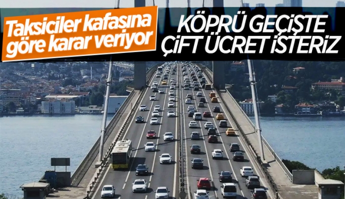 Taksilerde köprülerden tek geçişte çift yön ücreti alınacak İstanbul'da taksilerin aldığı köprü geçiş ücretinde, tek yön geçişte çift yön ücreti alınacak olması tartışmalara yol açtı.