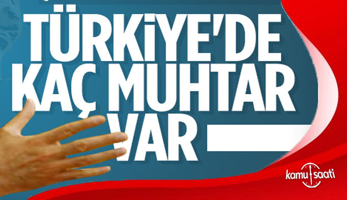 Türkiye muhtar sayısı kaç?, Türkiye'de kaç muhtar var 2022?, 2022 muhtar maaşları ne kadar?