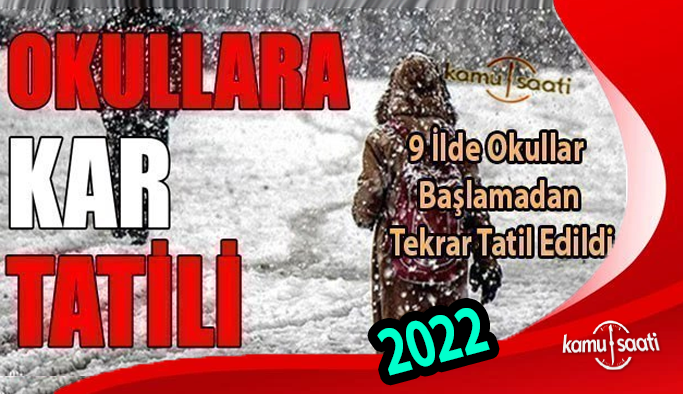 Yarın Okullar Tatil mi? 19 Ocak 2022 Kar Tatili olan İller