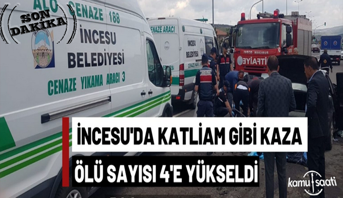 Kayseri’nin İncesu ilçesinde meydana gelen trafik kazada 4 Kişi Hayatını Kaybetti