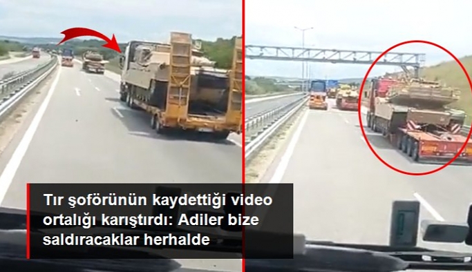 ABD'nin Yunanistan'a silah sevkiyatını Türk tır şoförü görüntüledi: Adiler saldıracaklar herhalde