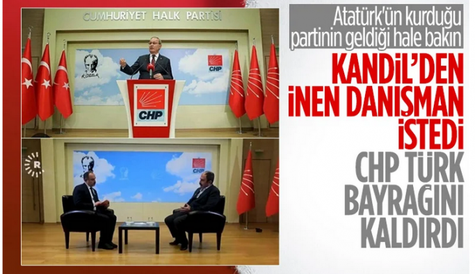 CHP, Rudaw'ın Nuşirevan Elçi röportajında Türk bayraklarını kaldırdı