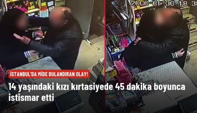 İstanbul'da mide bulandıran olay! 14 yaşındaki kızı kırtasiyede 45 dakika boyunca istismar etti