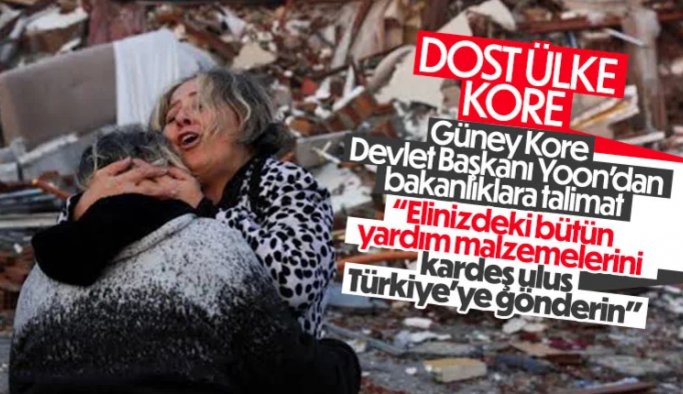 Güney Kore Devlet Başkanı Yoon'dan talimat: Türkiye'ye deprem desteği için tüm kaynakları seferber edin