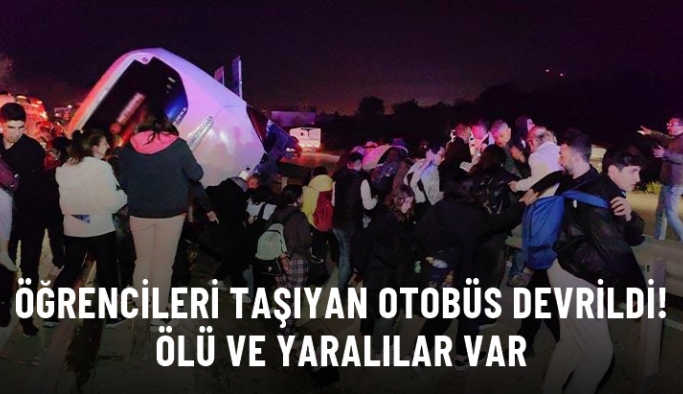 Bursa'da öğrencileri taşıyan tur otobüsü devrildi: 3 ölü, 44 yaralı