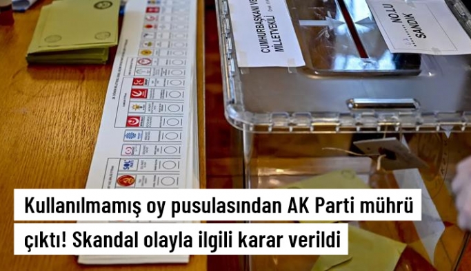 Yurt Dışı İlçe Seçim Kurulu, kullanılmamış oy pusulasından AK Parti mührü çıkmasıyla ilgili suç duyurusunda bulunulmasına karar verdi