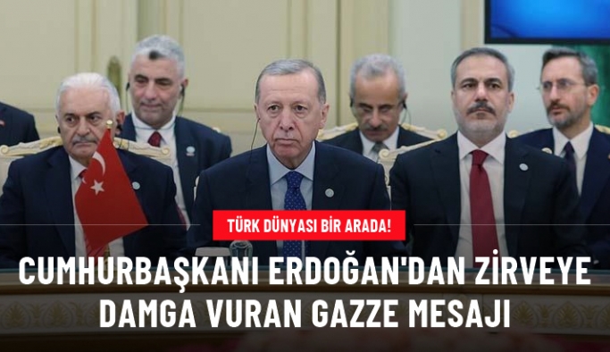 Cumhurbaşkanı Erdoğan'dan zirveye damga vuran Gazze mesajıg