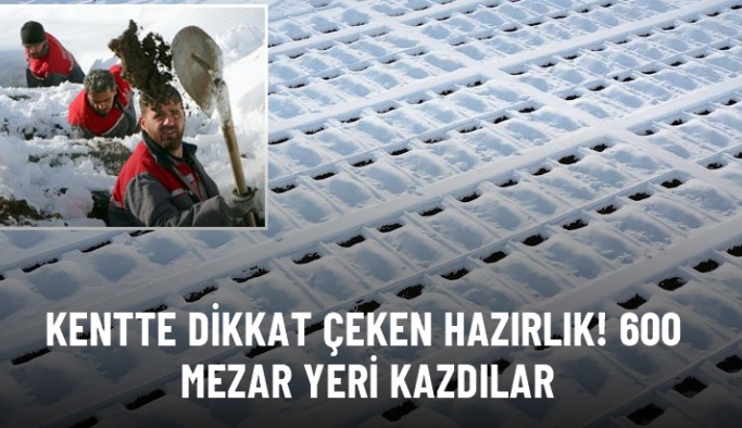 Hava sıcaklığının kışın eksi 20'yi bulduğu Erzurum'da şimdiden 600 mezar yeri kazıldı
