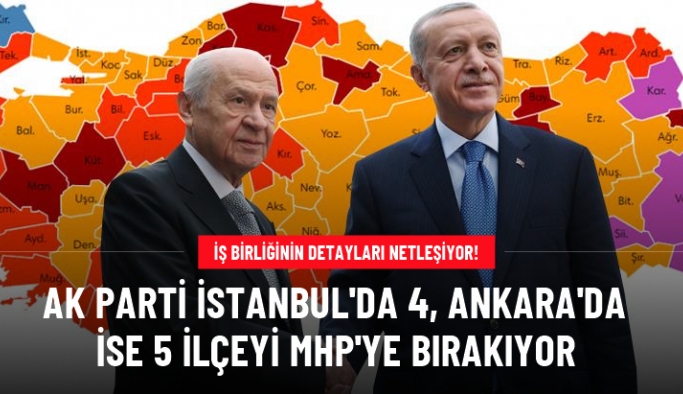 İş birliğinin detayları netleşiyor! AK Parti İstanbul'da 4, Ankara'da 5 ilçeyi MHP'ye bırakıyor