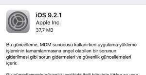 iOS 9.2.1 yayınlandı!