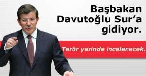 Başbakan Ahmet Davutoğlu Diyarbakır Sur'a gidiyor