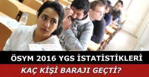 ÖSYM 2016 YGS sonuçları ile ilgili sayısal verileri yayımladı, 2016 YGS sonuçlarına göre kaç kişi baraj altı kaldı?