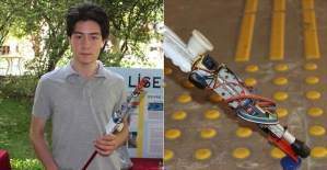 Lise öğrencisi görme engelliler için “akıllı değnek“ tasarladı