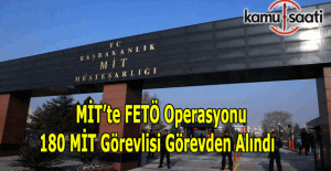 MİT'te FETÖ operasyonu - 180 personel görevden alındı