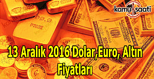 13 Aralık 2016 Dolar, Euro, Kapalı Çarşı güncel altın fiyatları