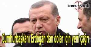 Cumhurbaşkanı Erdoğan'dan dolar için yeni çağrı