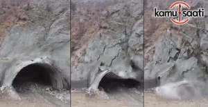 Yusufeli- Erzurum karayolu üzerindeki tünelde göçük