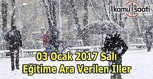 Konya'da  okullar tatil mi? 3 Ocak 2017 valilik kar tatili açıklaması