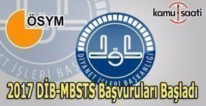 2017 DİB-MBSTS Başvuruları başladı