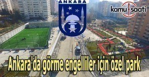 Ankara'da görme engelliler için özel park
