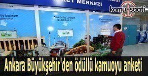 Ankara Büyükşehir'den ödüllü kamuoyu anketi