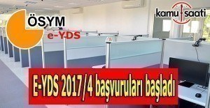 E-YDS 2017/4 başvuruları başladı